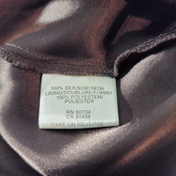 BCBG Maxazria Brown Silk Halter Dress Mini X-Small Sexy Night Out - Picture 13 of 15